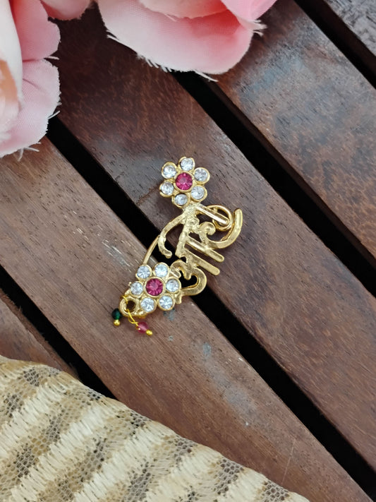 Ambika Traditional Pearl Nose Pin