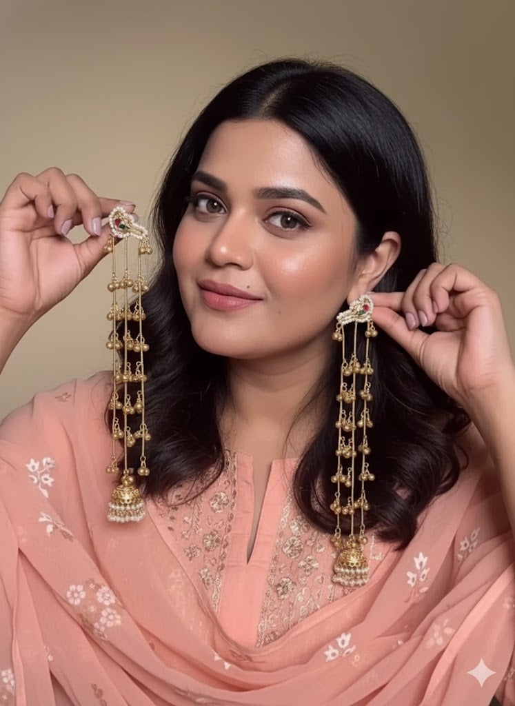 Gul Kashmiri Premium Brass Earrings