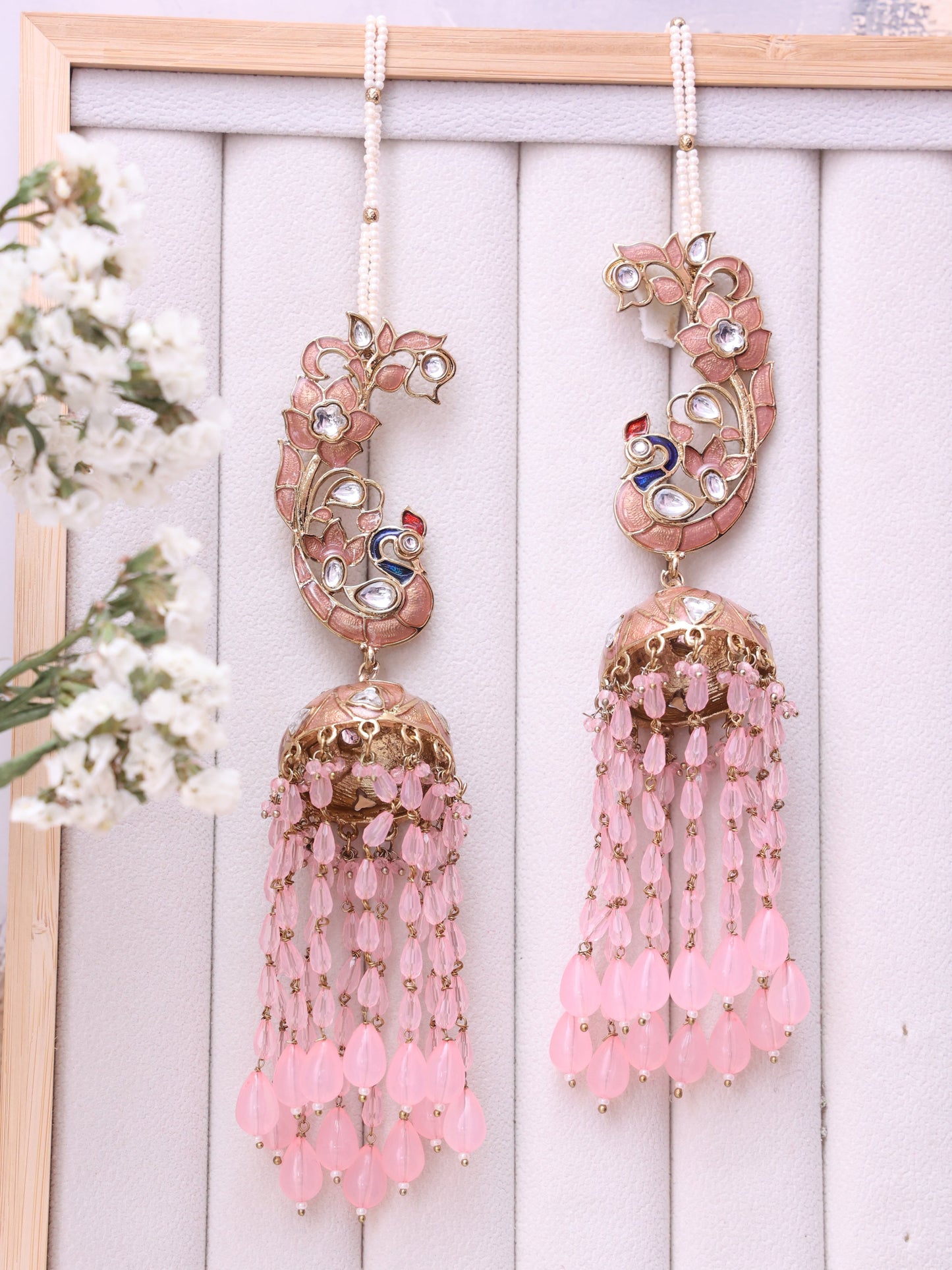 Baby Pink Jaidurga Jhumkis