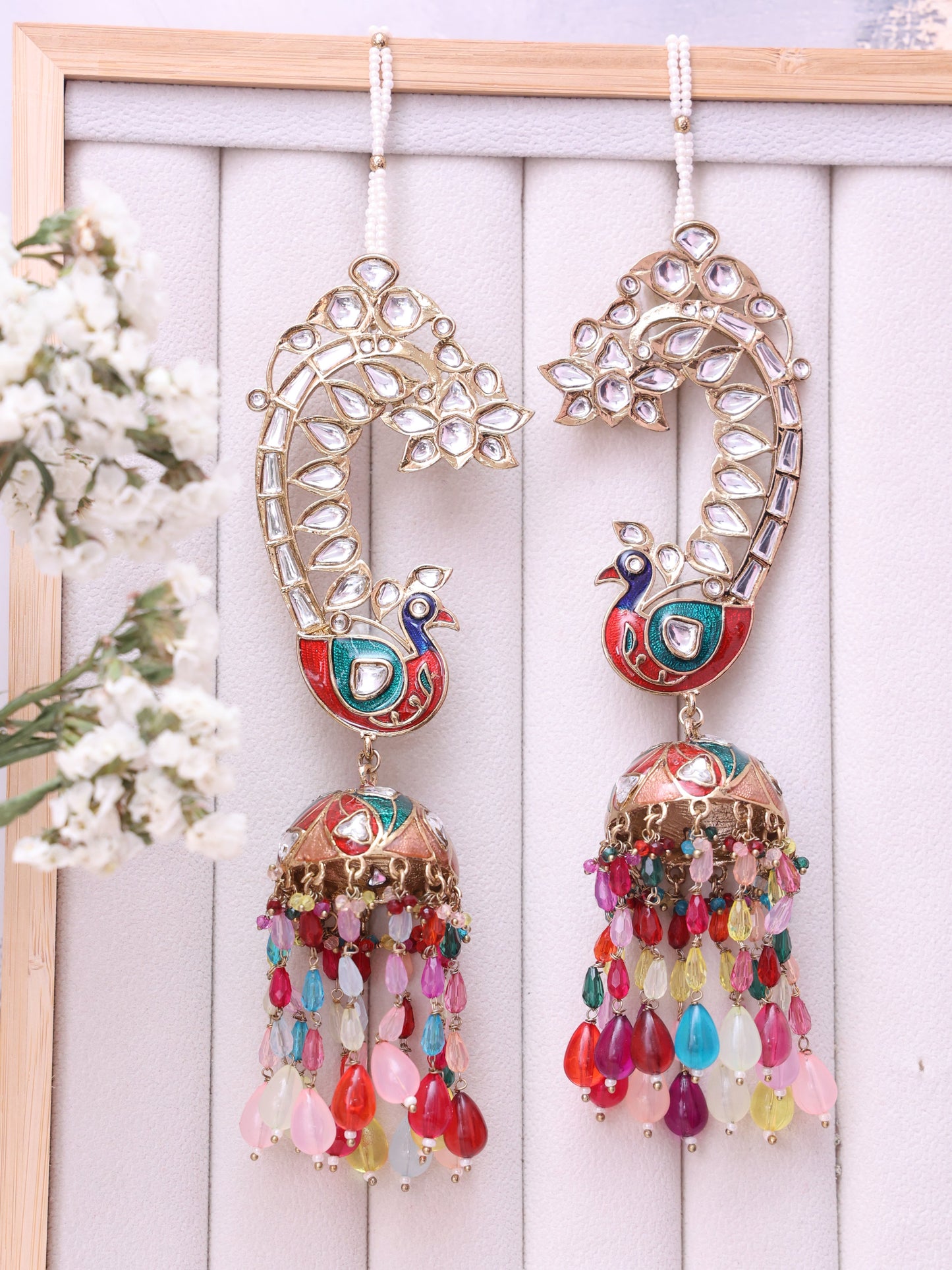 Multicolor Jaidurga Jhumkis