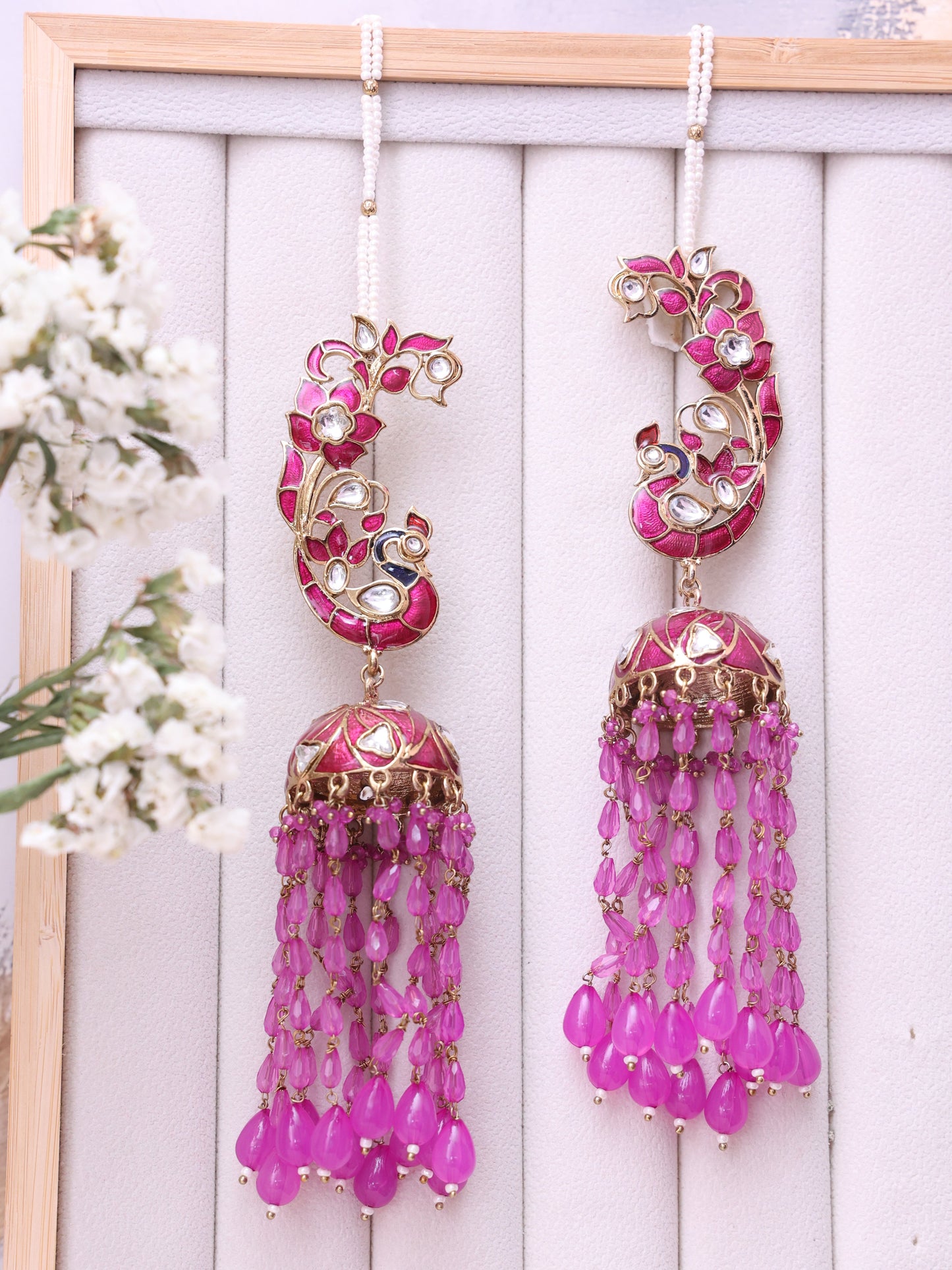 Purple Jaidurga Jhumkis