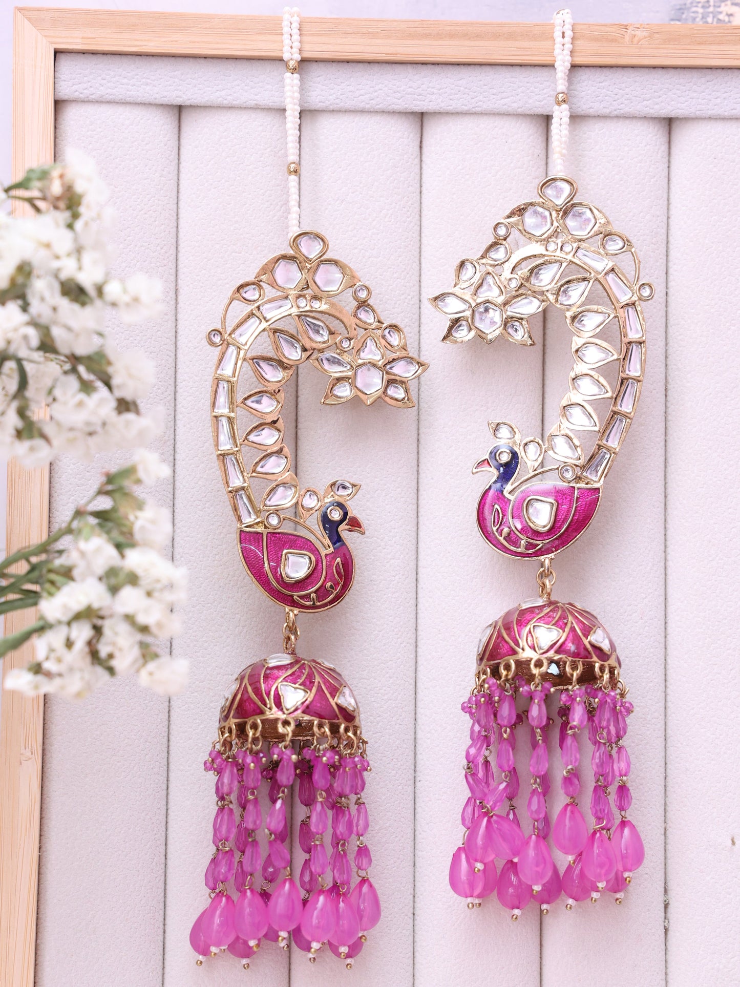 Purple Jaidurga Jhumkis