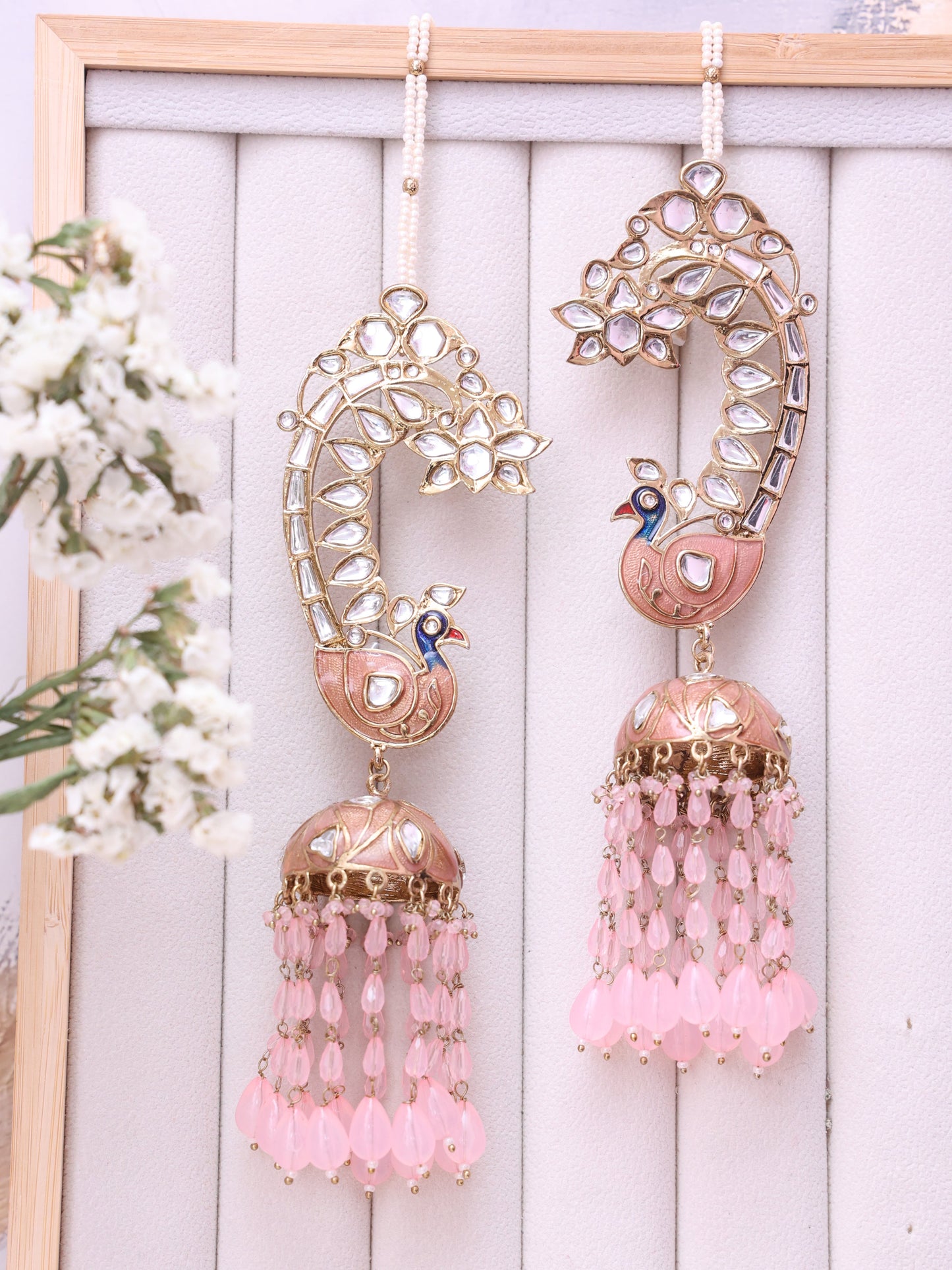 Baby Pink Jaidurga Jhumkis