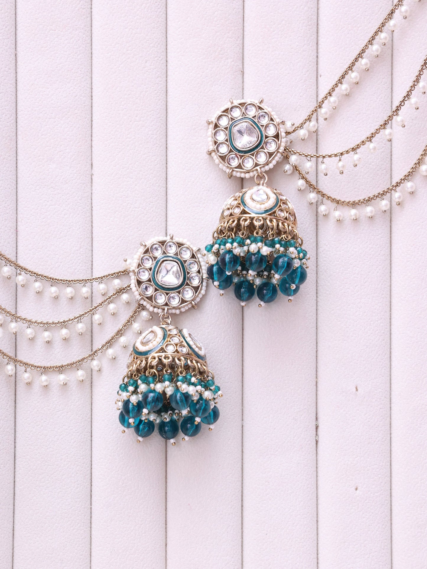 Rama Green Madhudhara Sahara Jhumkis
