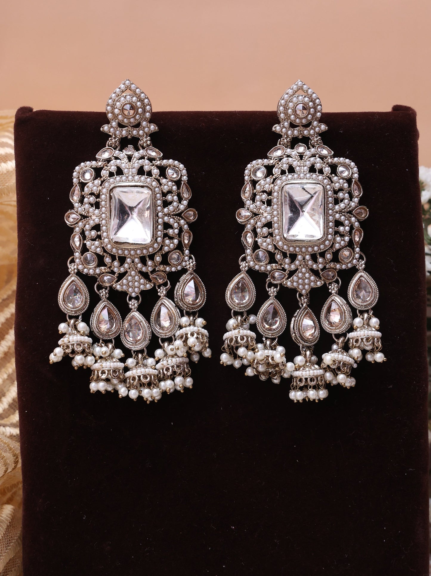 Golden Pearl Udu Jhumkis