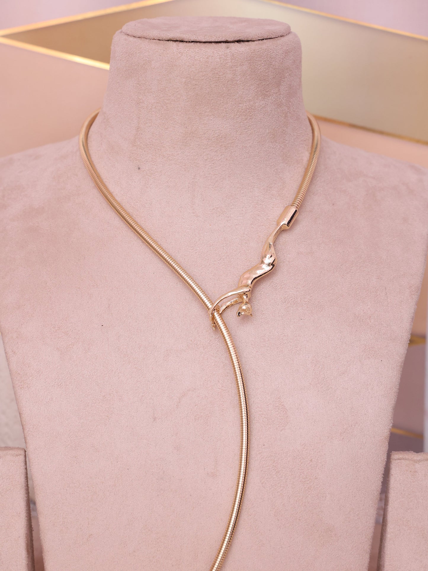 Golden Jaguar Western Necklace