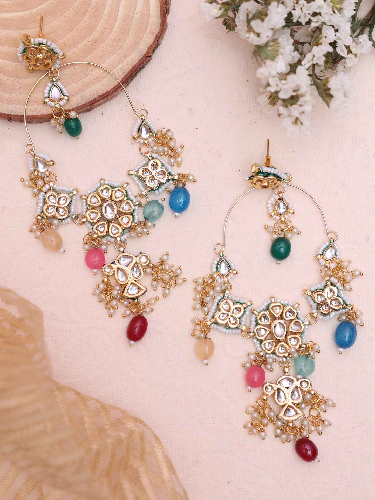 Multicolor Janki Designer Earrings