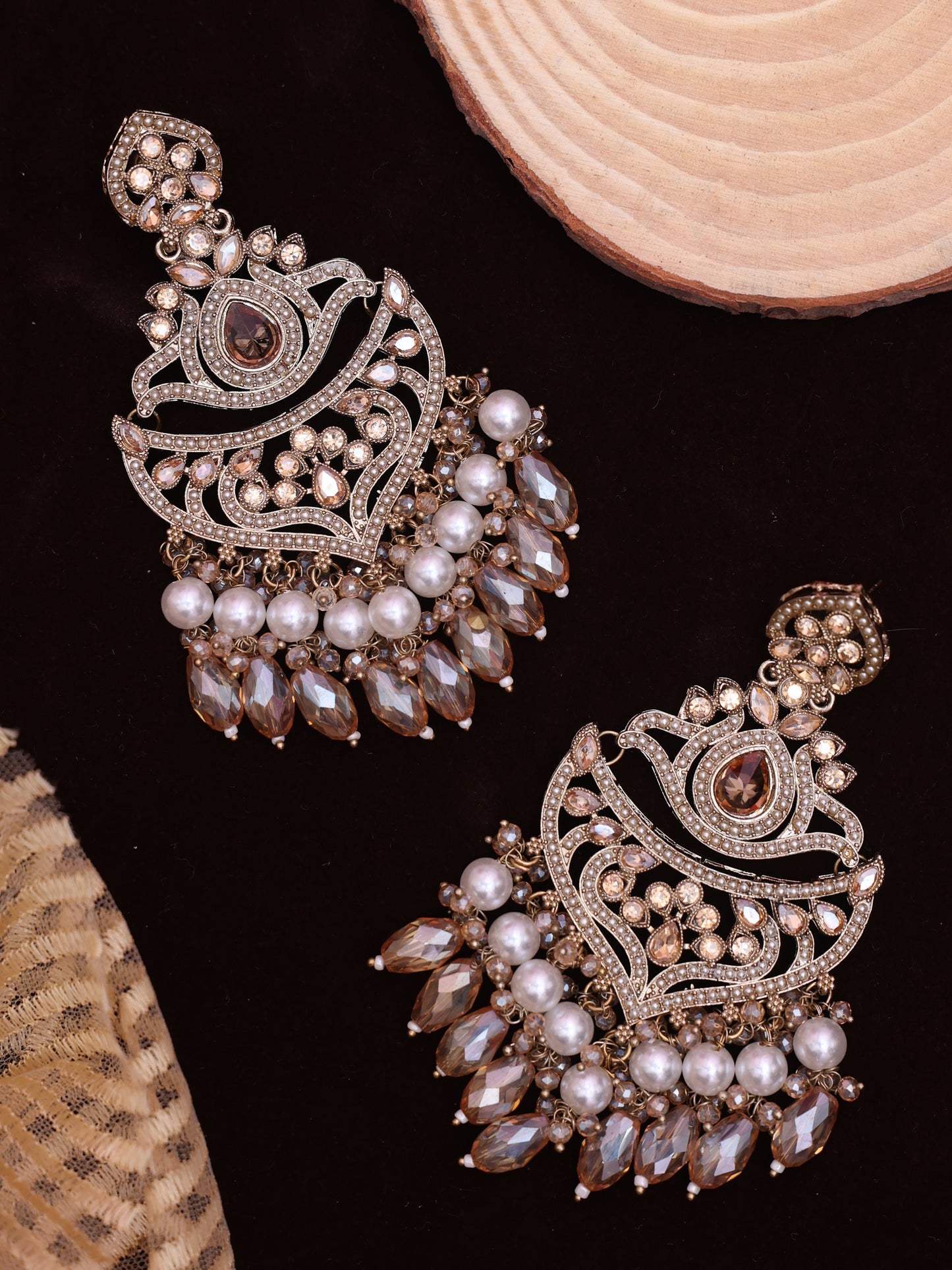 Brown Hanshini Chandbalis