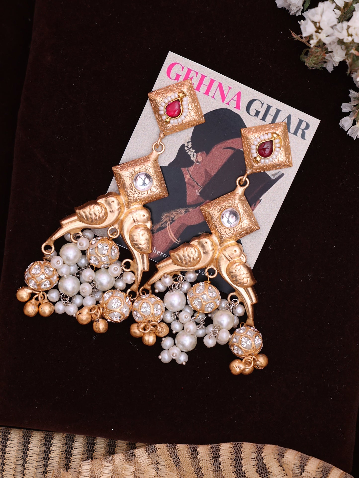 Silver & Gold Puri Premium Brass Earrings