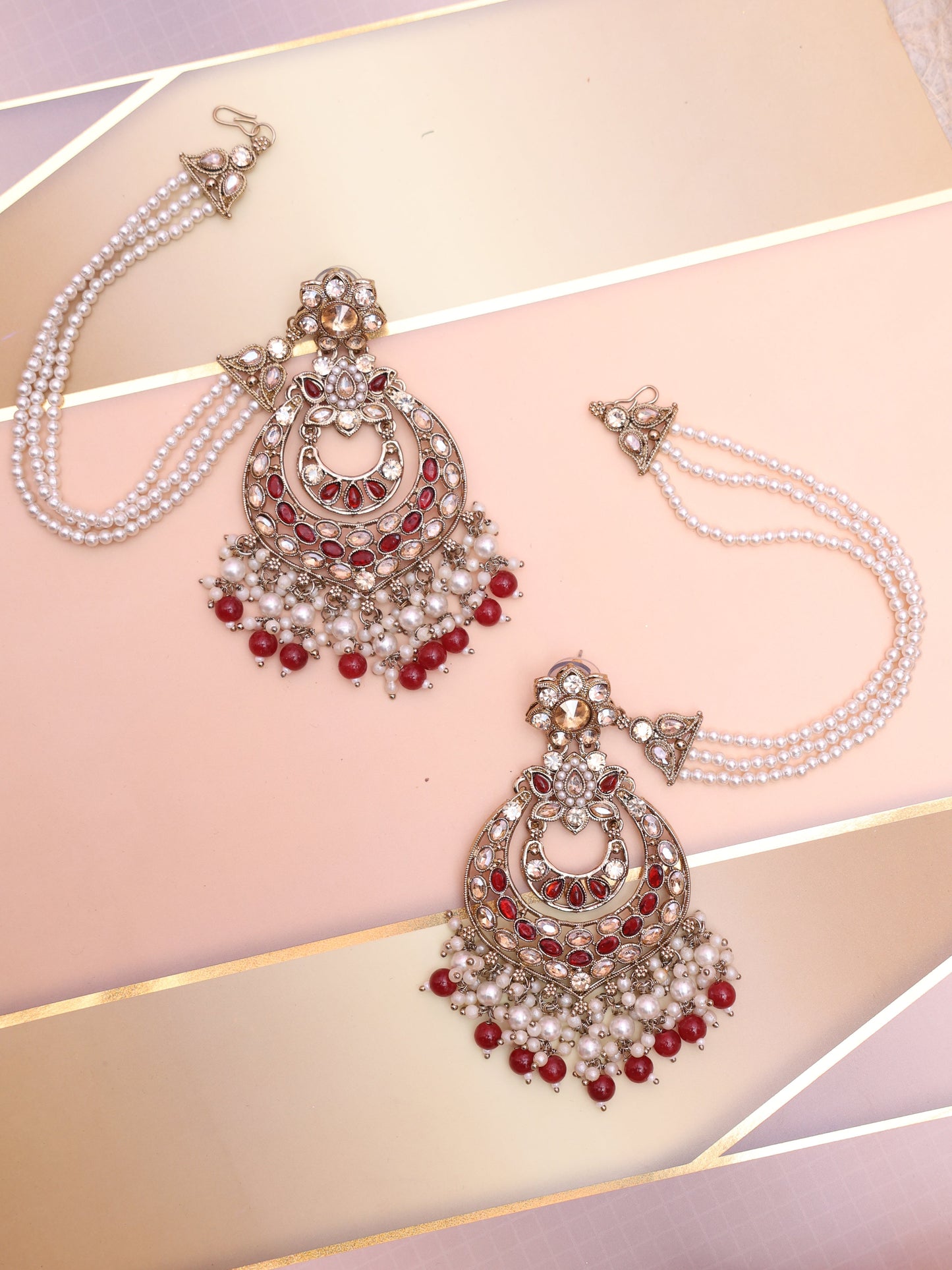 Red Gandhali Sahara Earrings