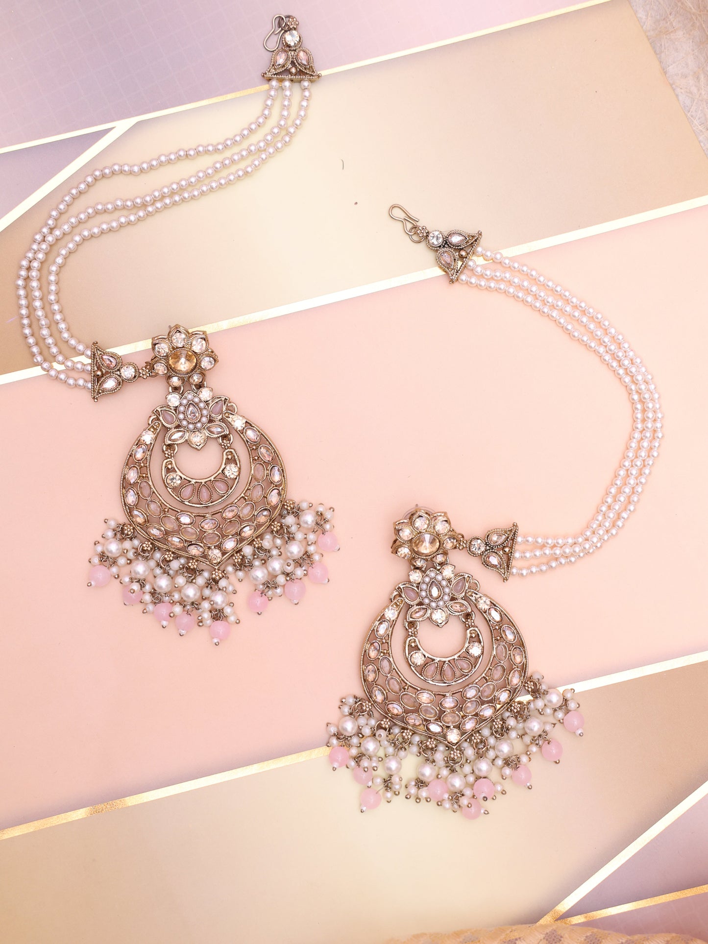 Baby Pink Gandhali Sahara Earrings