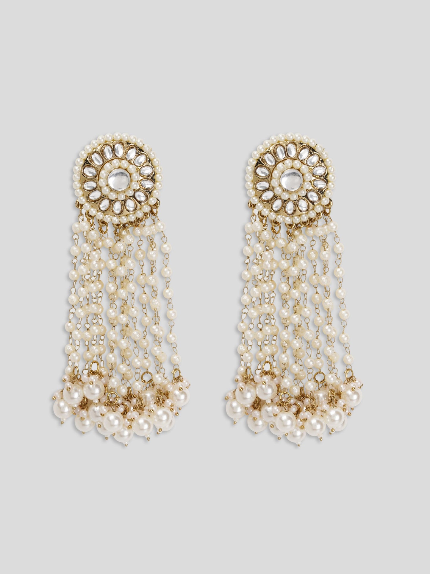 White Heera Designer Earrings