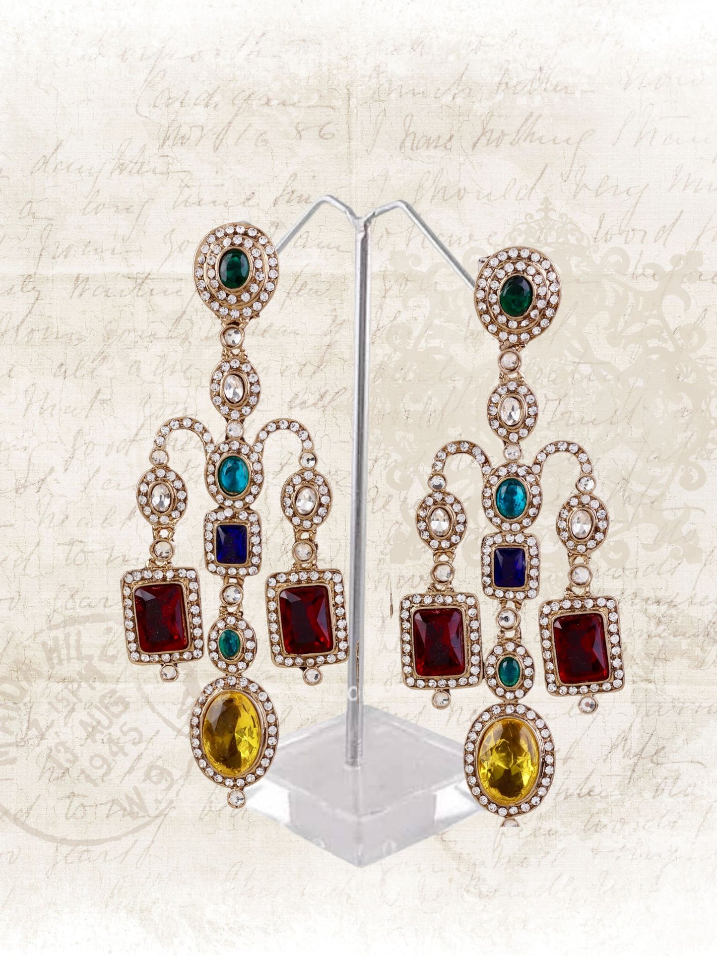 Multicolor Deepika Cannes Designer Earrings