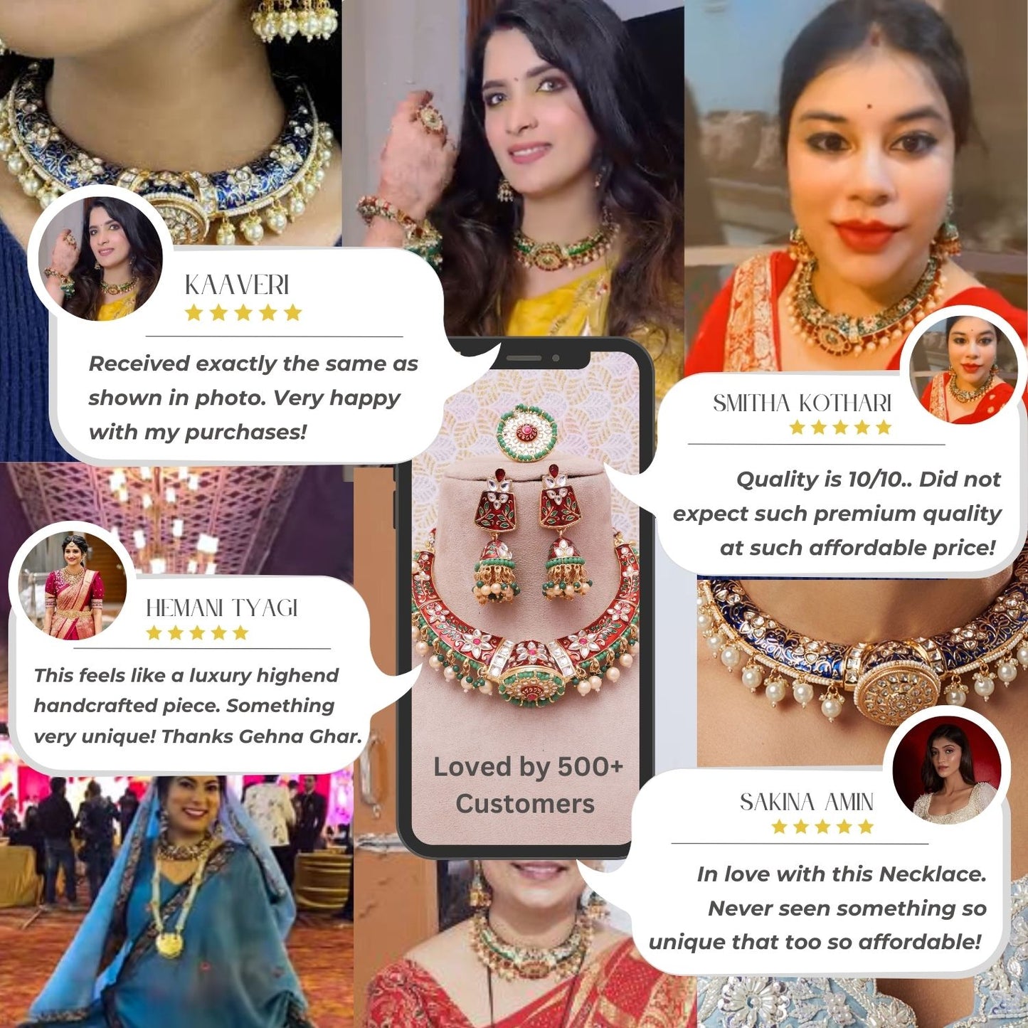 Red Meenakari Hasli Necklace Set