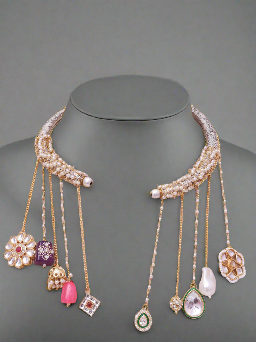Multicolor Lishka Hasli Necklace Set