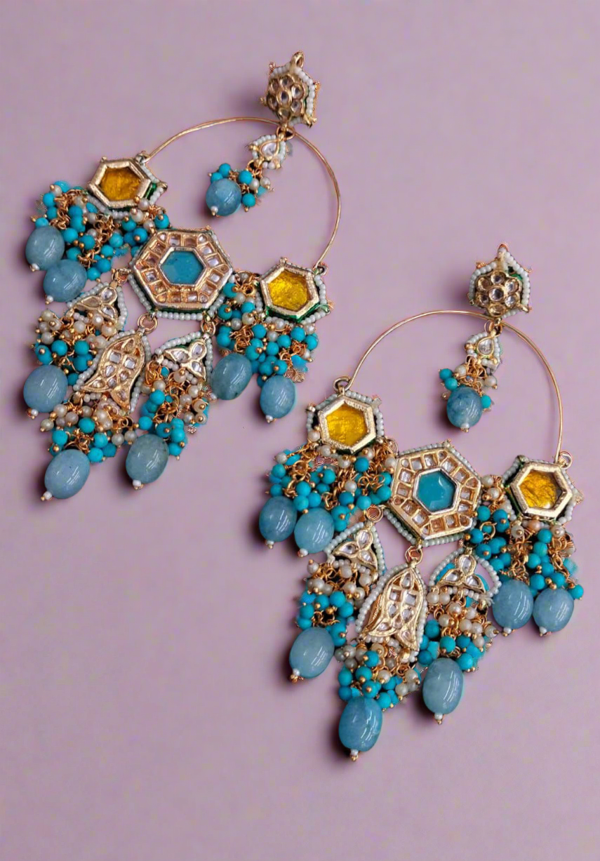 Turquoise Devki Bestseller Chandbalis