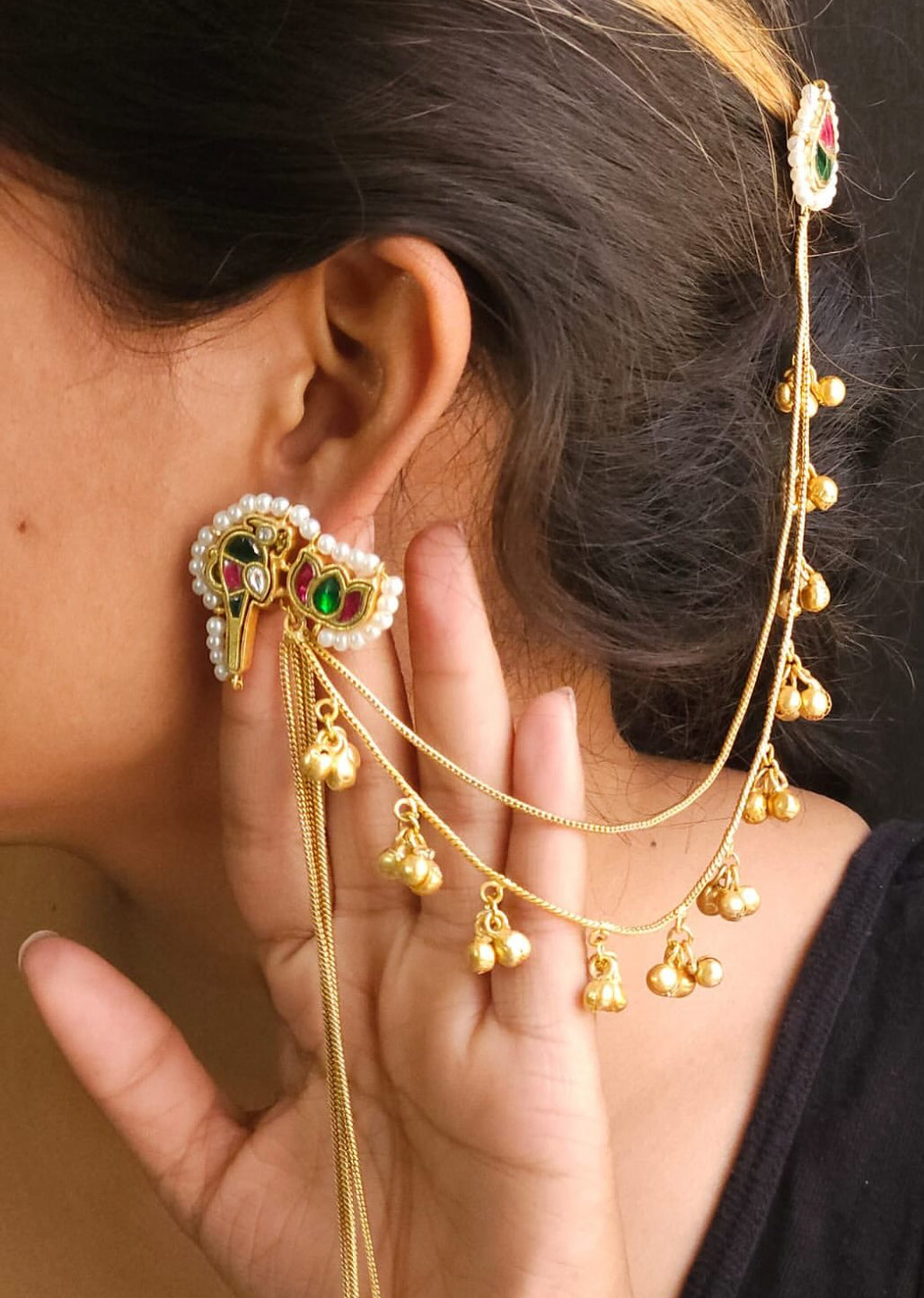 Gul Kashmiri Premium Brass Earrings