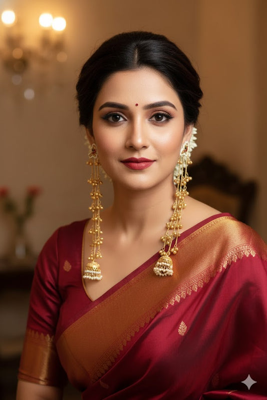 Gul Kashmiri Premium Brass Earrings