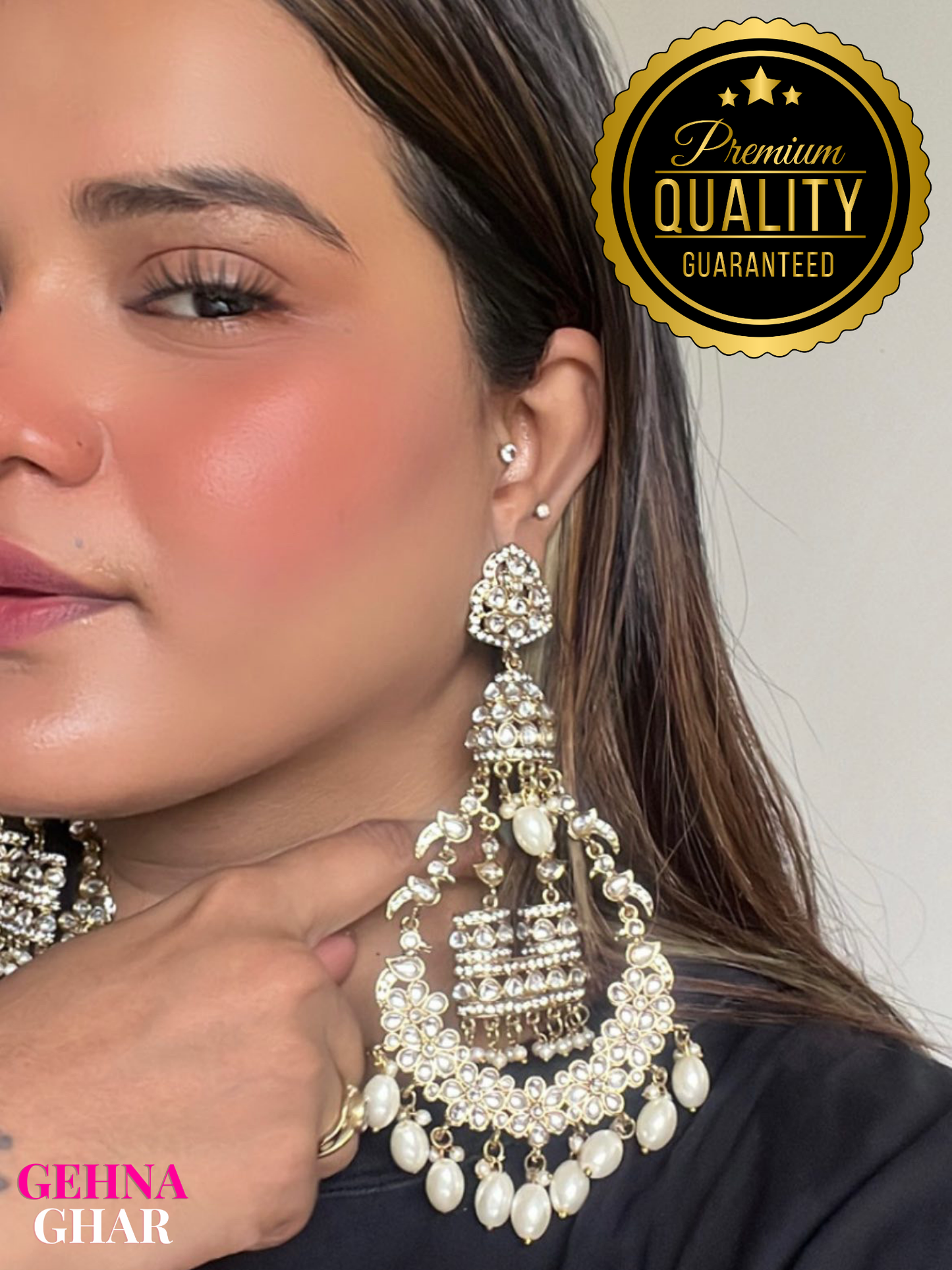 White Qutub Chandbalis