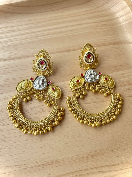 Golden Madhurya Brass Chandbalis