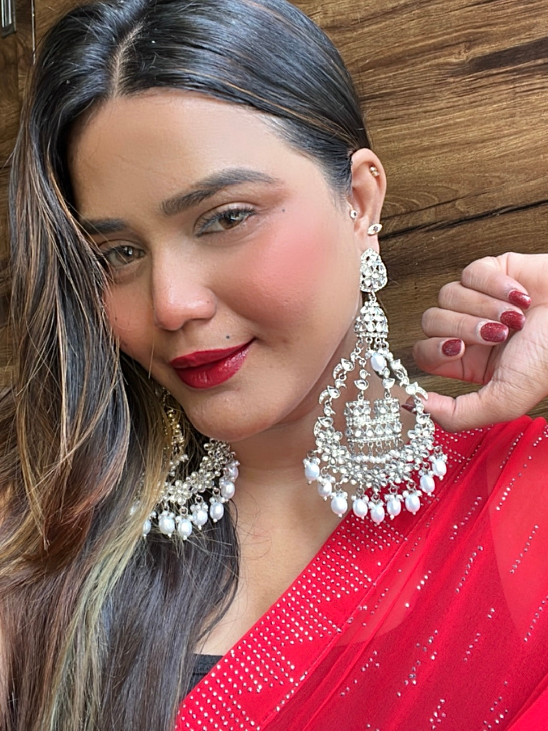 Silver Qutub Chandbalis
