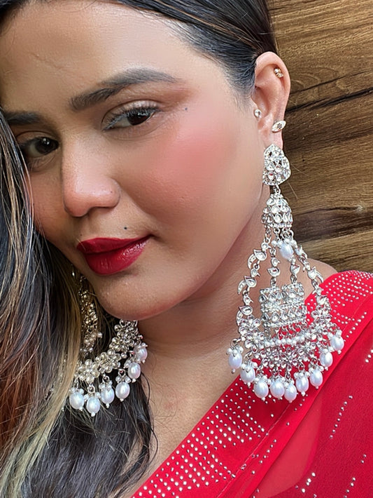 Silver Qutub Chandbalis