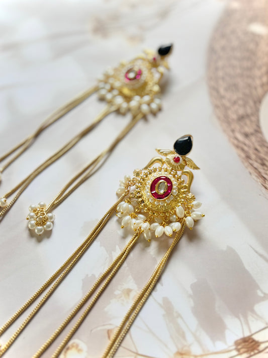 Black Ibali Premium Brass Earrings