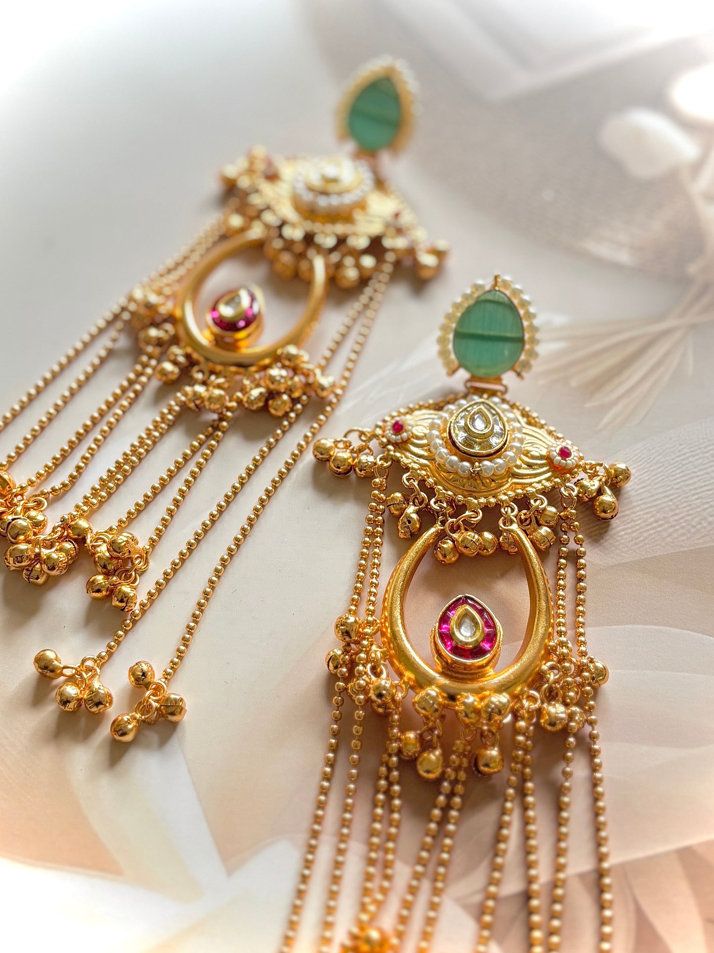 Golden Lakshika Premium Brass Earrings
