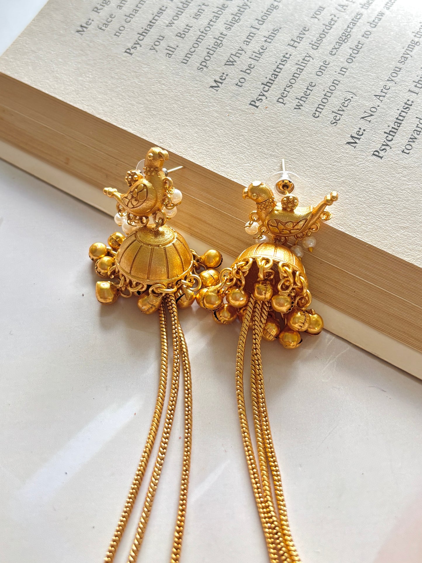 Golden Rajamani Premium Brass Earrings