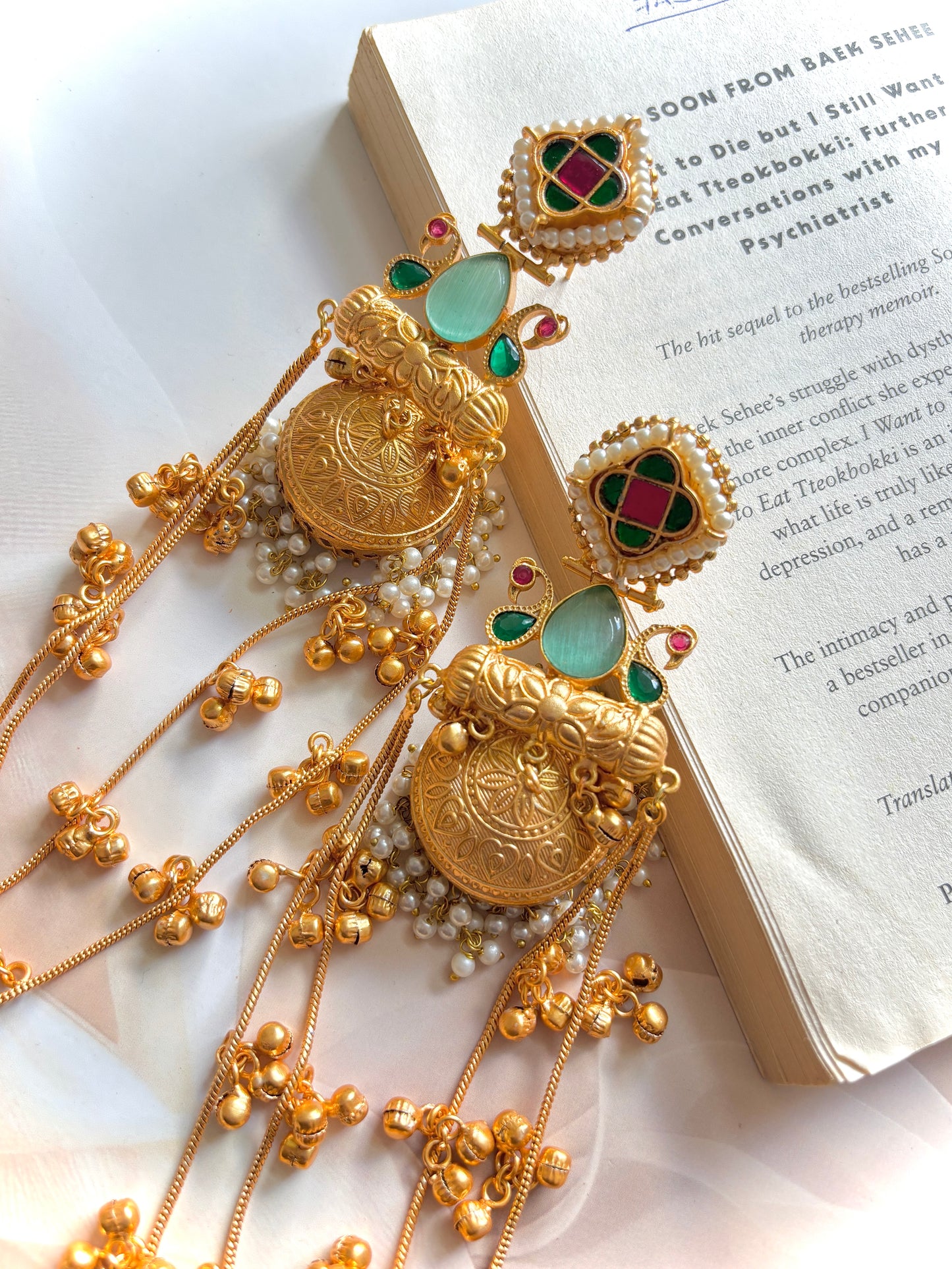 Multicolor Tanika Premium Brass Earrings