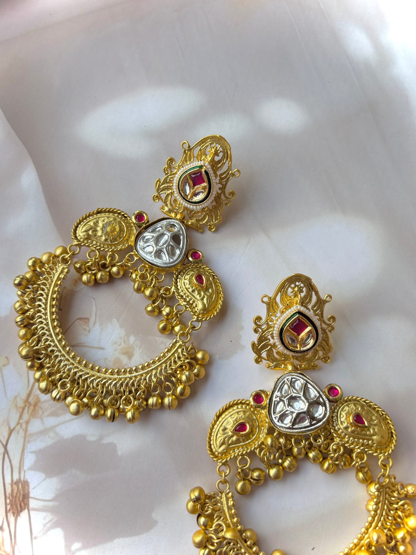 Golden Madhurya Brass Chandbalis