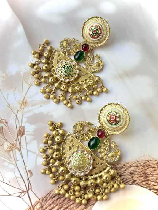 Golden Ugri Brass Chandbalis