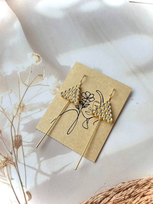 Ivory Jaina Brass Earrings