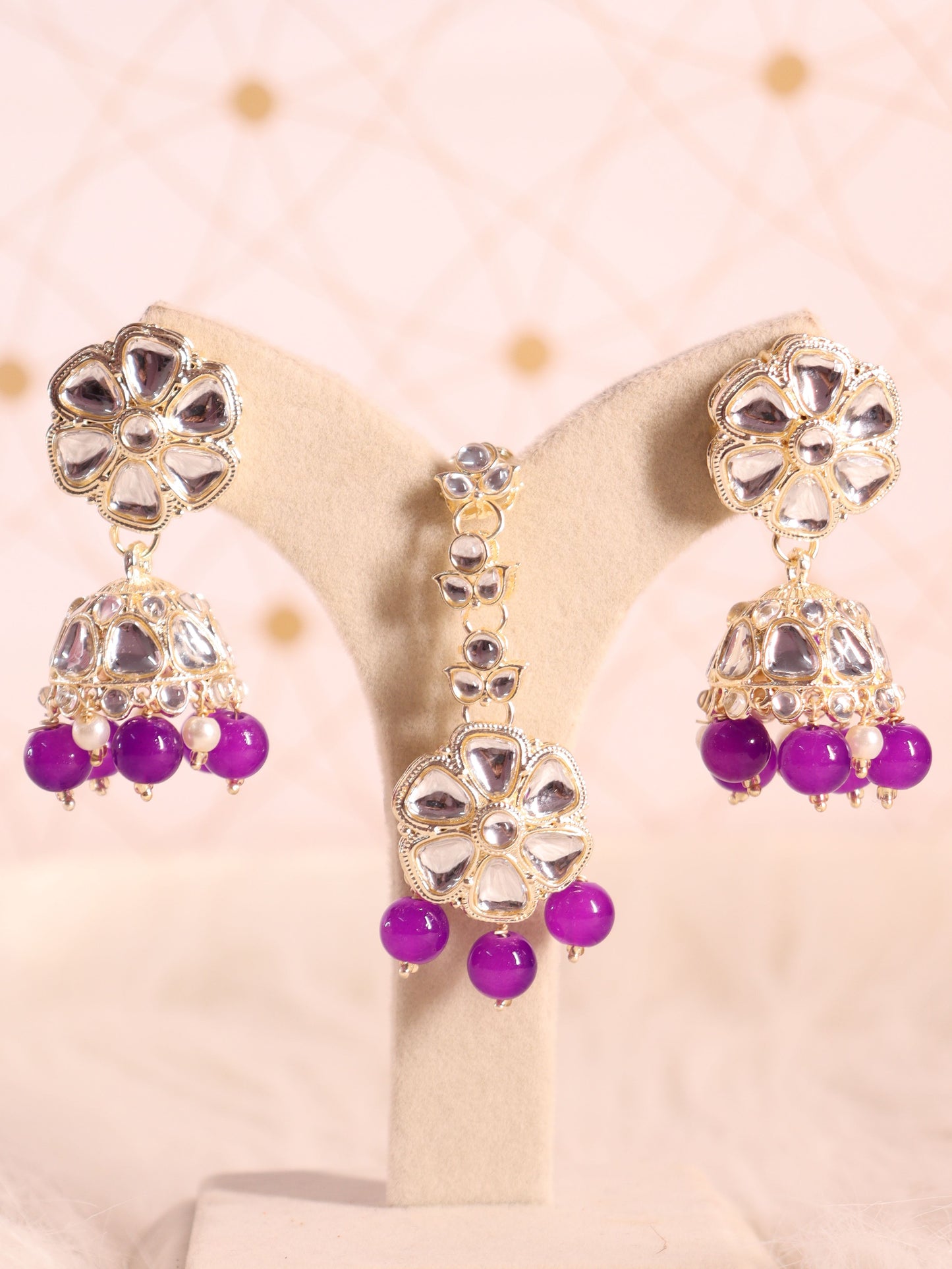 Purple Tamia Necklace Set