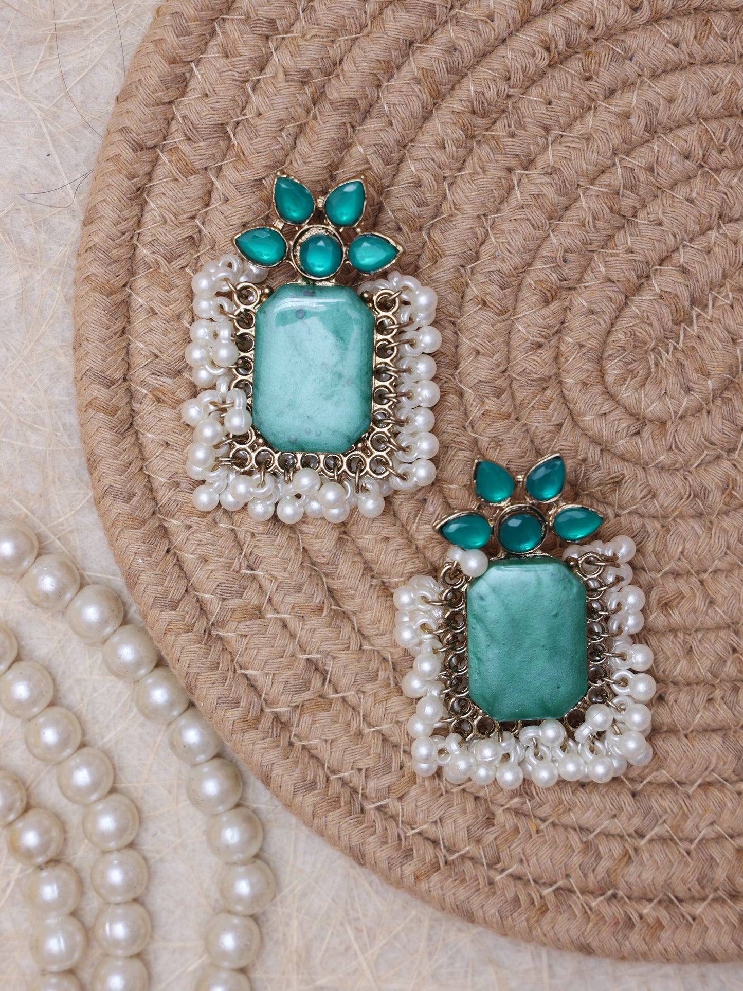 Sea Green Jake Western Earrings