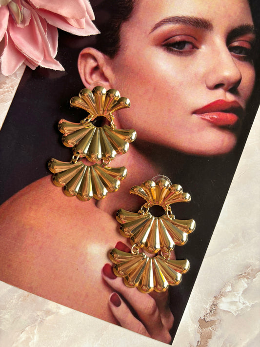 Golden Faiza Western Earrings