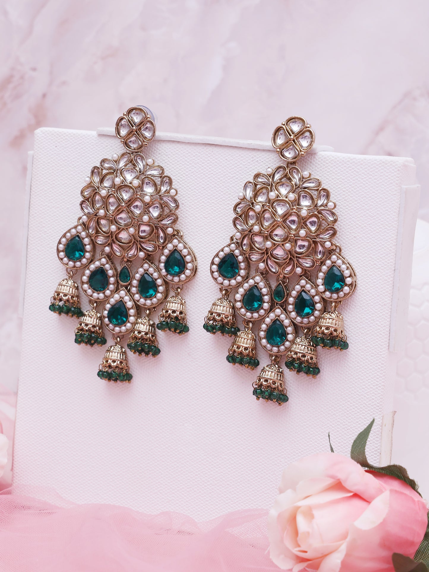 Rama Green Yashmita Jhumkis