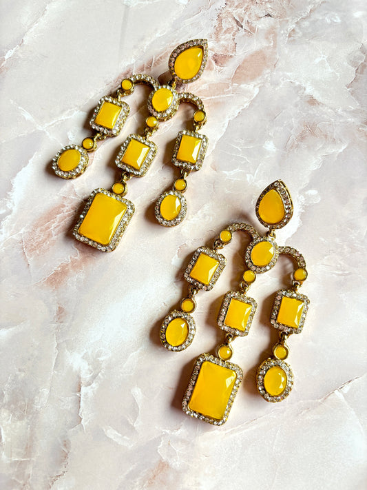 Yellow Mastani Designer Earrings