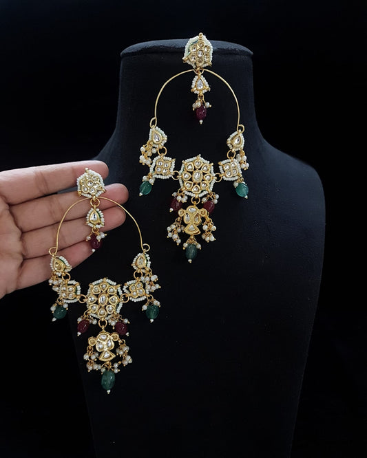 Red & Green Janki Designer Earrings