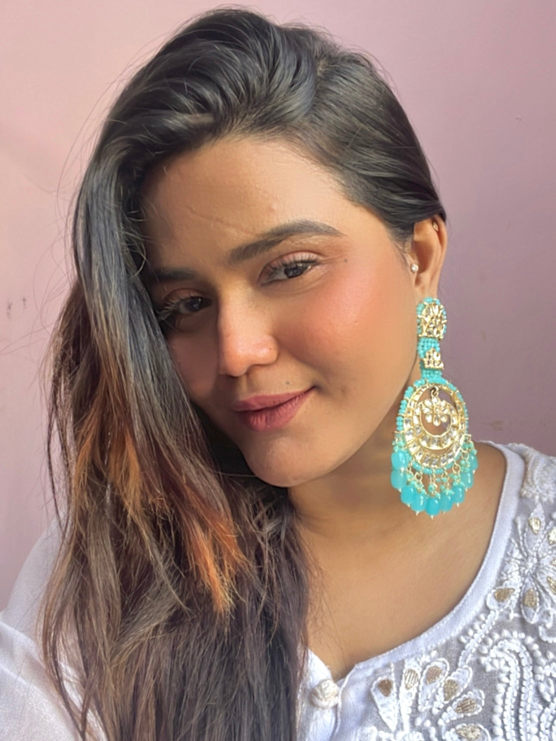 Turquoise Amulya Designer Earrings