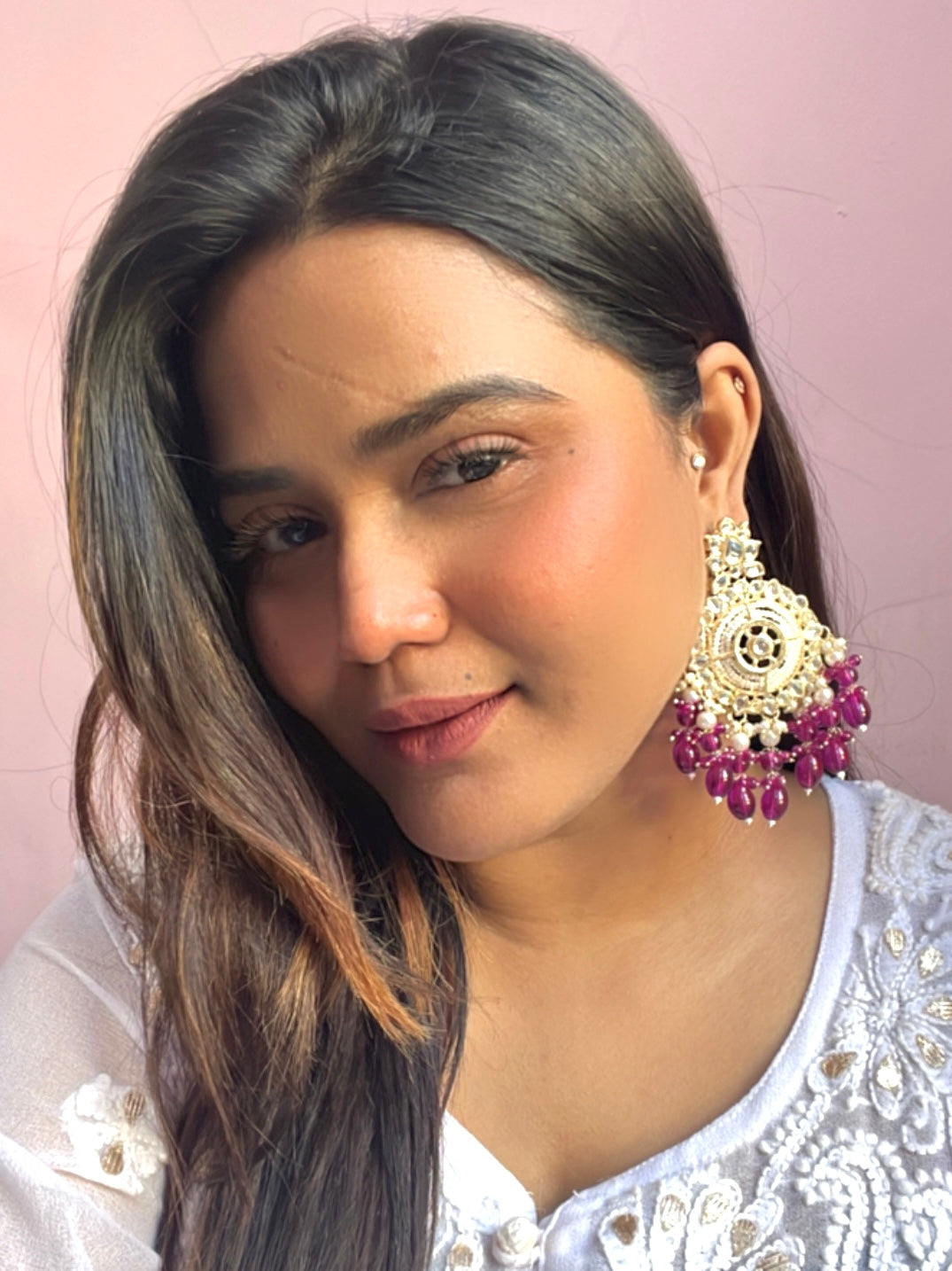 Purple Taahira Designer Earrings