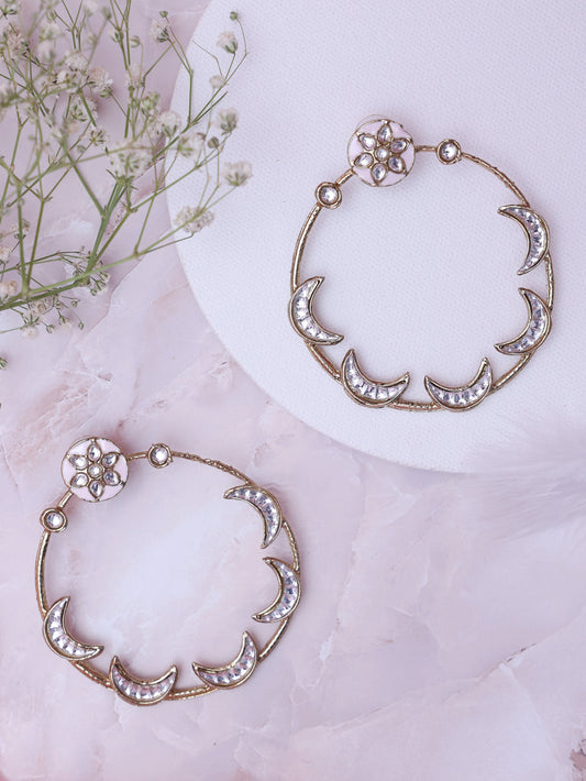 Baby Pink Chandsiya Designer Earrings