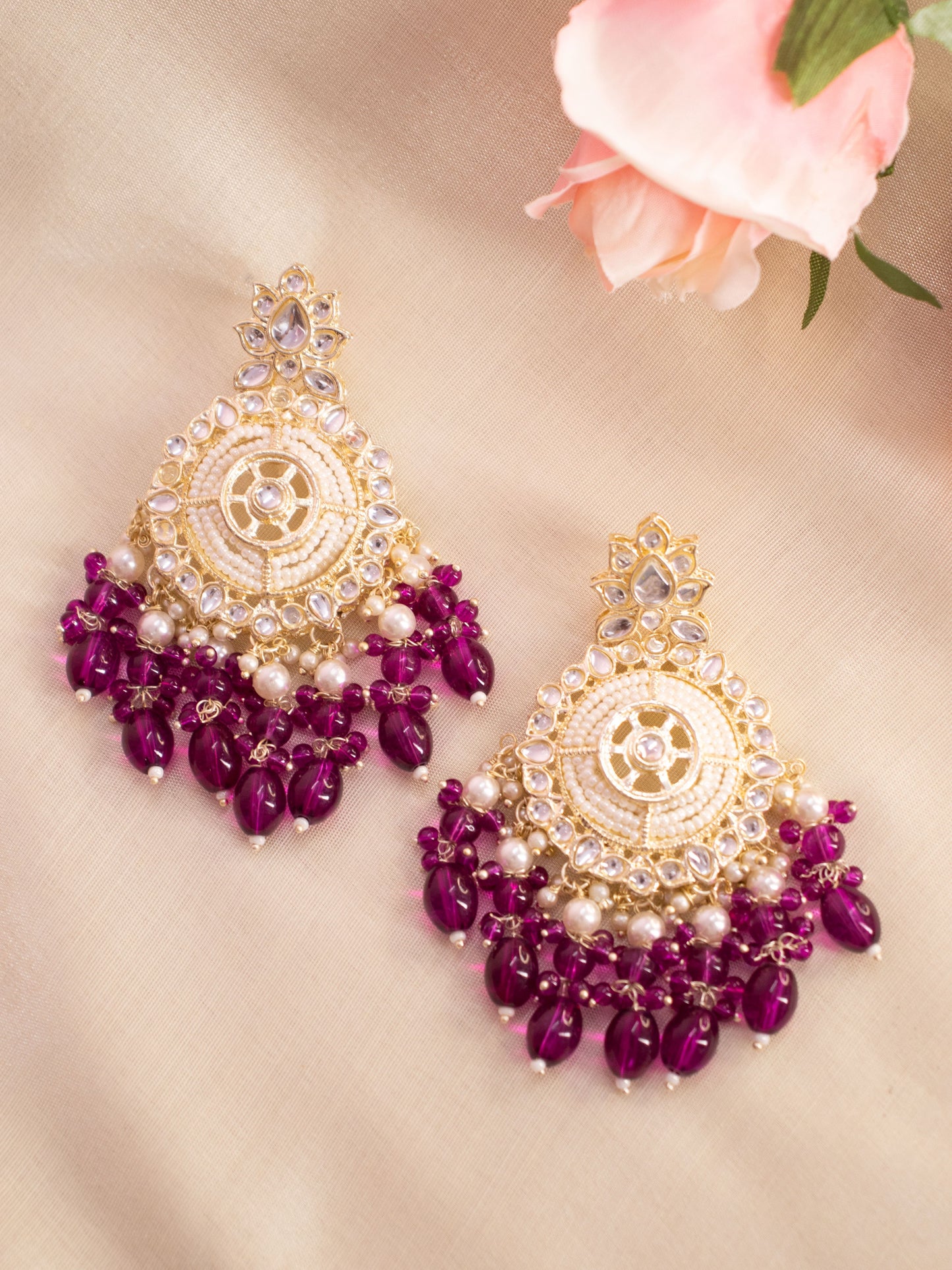 Purple Taahira Designer Earrings