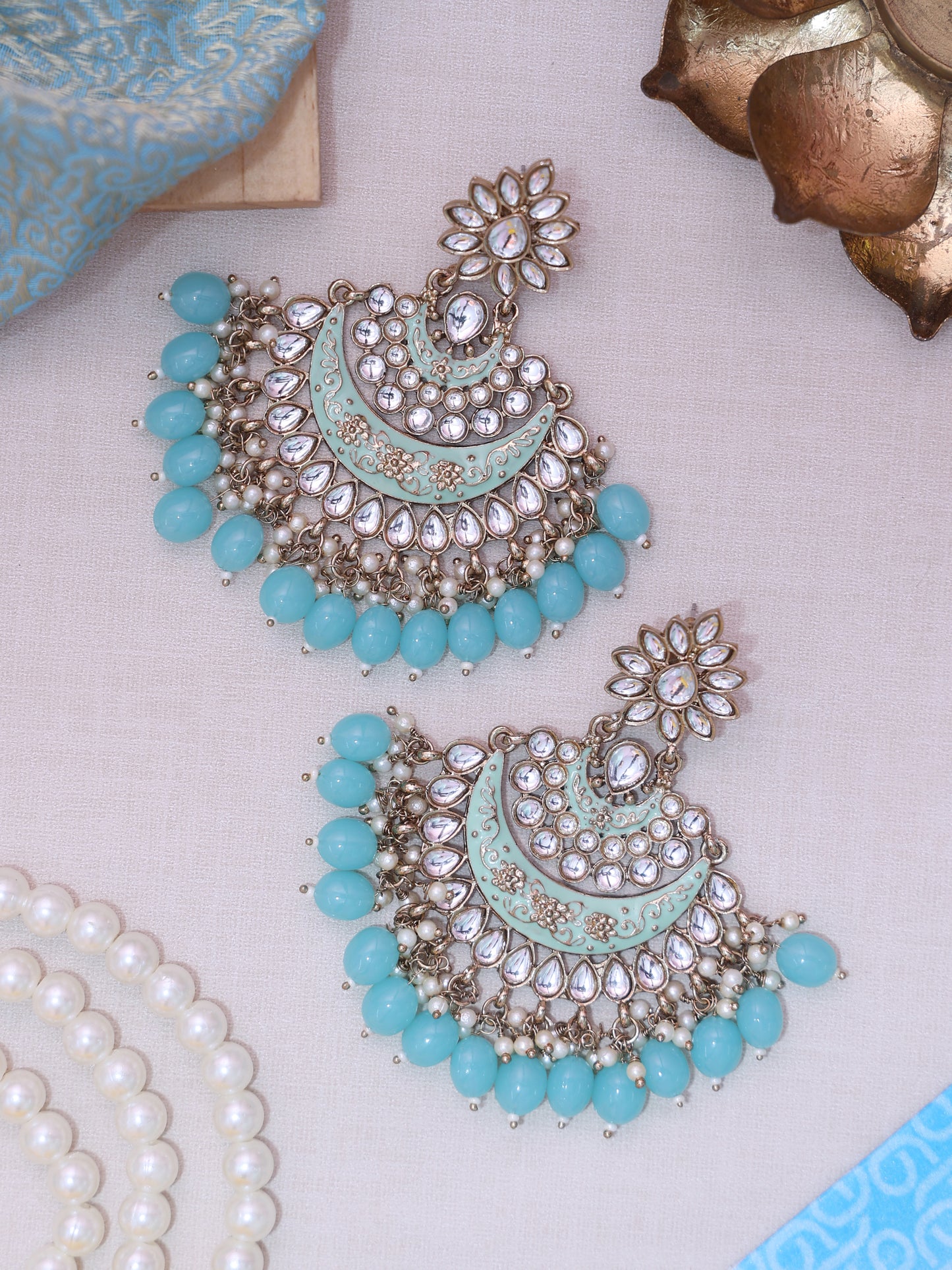 Turquoise Kritika Chandbalis