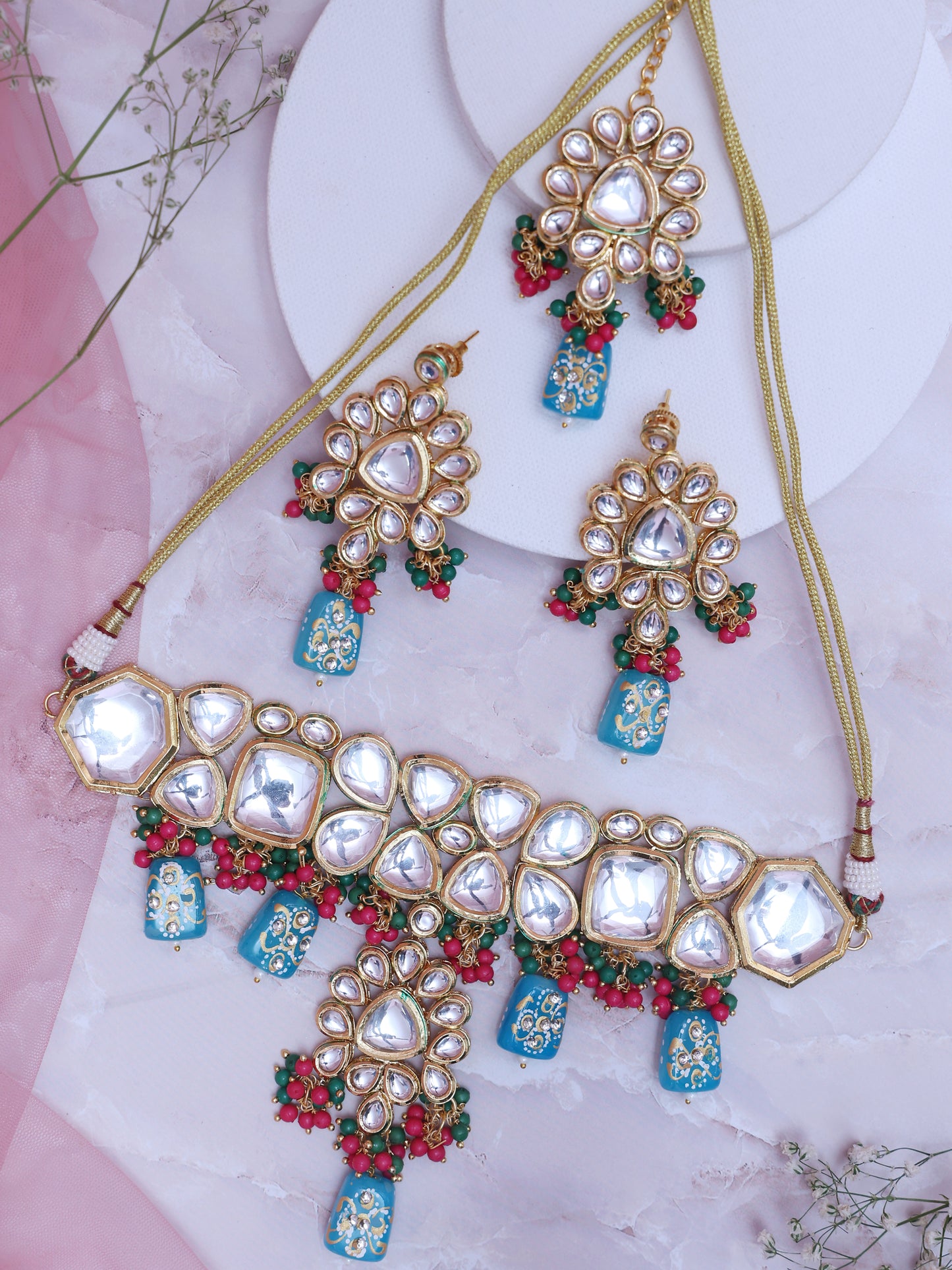 Turquoise Fadhiya Necklace Set