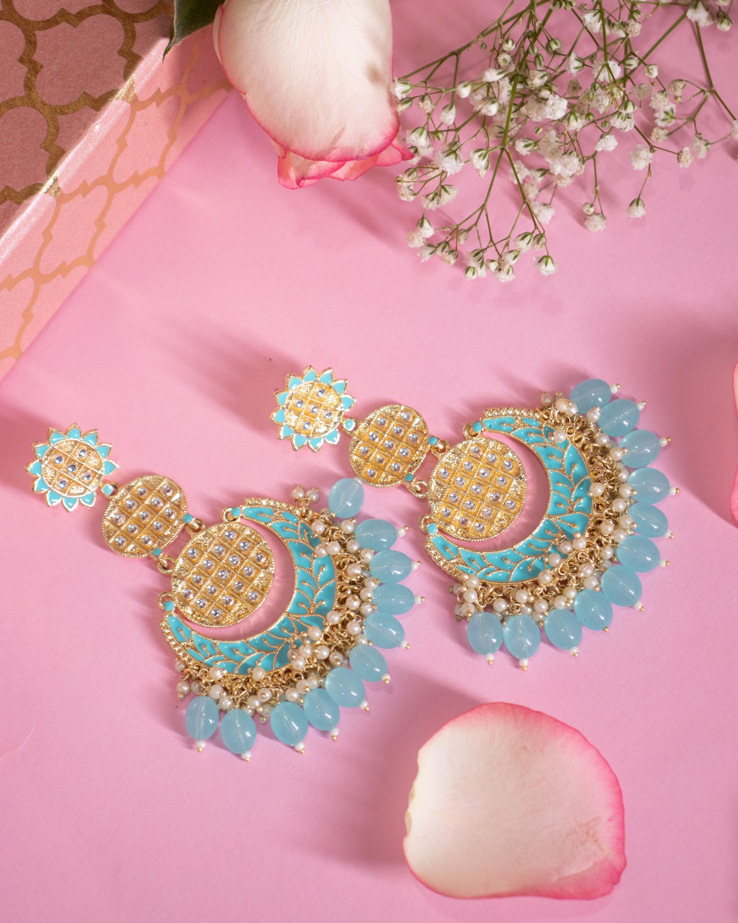 Turquoise Darika Chandbalis