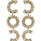 Golden New Deepika Western Crystal Earrings