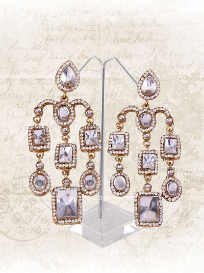 White Deepika Cannes Designer Earrings