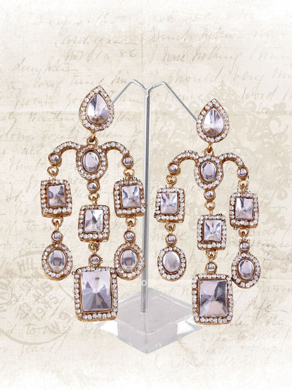 White Deepika Cannes Designer Earrings