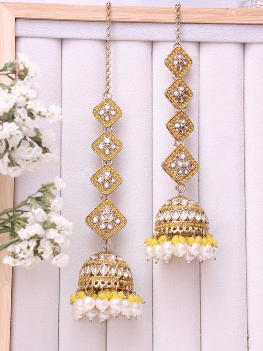 Yellow Nagamma Jhumkis